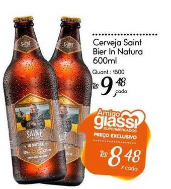 Giassi Supermercados Cerveja saint bier in natura 600ml oferta