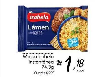 Giassi Supermercados Massa isabela instantânea oferta