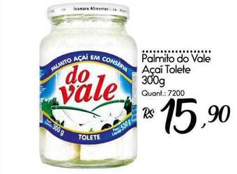 Giassi Supermercados Palmito do vale açai tolete oferta