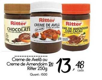 Giassi Supermercados Creme de avelã ou creme de amendoim ritter oferta