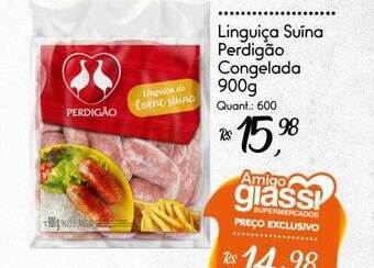 Giassi Supermercados Linguiça suina perdigão congelada oferta