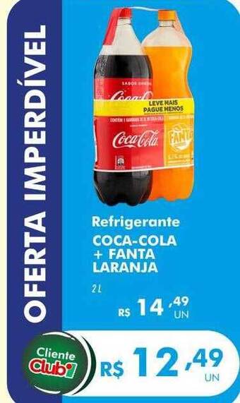 Irani Supermercados Refrigerante coca-cola + fanta laranja oferta