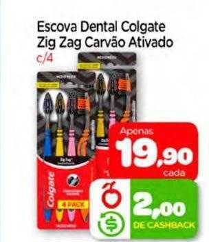 Nordestão Escova dental colgate zig zag carvão ativado oferta