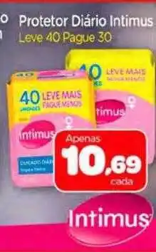 Nordestão Protetor diario intimus leve 40 pague 30 oferta