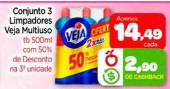 Nordestão Conjunto 3 limpadores veja multiuso oferta