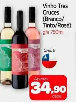 Nordestão Vinho tres cruces oferta