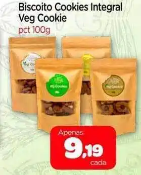 Biscoito cookies integral veg cookie