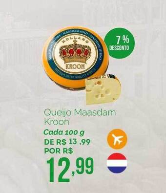 Oba Hortifruti Queijo maasdam kroon 7% desconto oferta