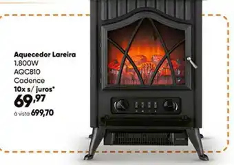 Zaffari Aquecedor Lareira 1.800w Aqc810 Cadence oferta