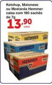 Roldão Ketchup Maionese Ou Mostarda Hemmer Caixa Com 190 Sachês 7g oferta
