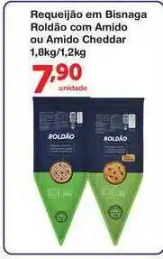 Roldão Requeijão Em Bisnaga Roldão Com Amido Ou Amido Cheddar 1.8kg/1.2kg oferta