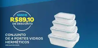 Conjunto De 4 Potes Vidros Herméticos