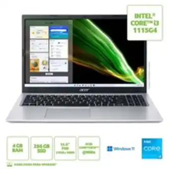 Bemol Notebook acer aspire 3 4gb ram 256gb ssd tela 15.6 windows 11 prata a315-58-38sd oferta