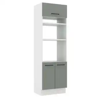 Pão de Açúcar Torre quente madesa agata 70 cm 3 portas - branco/cinza oferta
