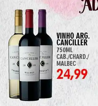 Supermercados Rena Vinho Arg. Canciller 750ml Cab. Chard. Malbec 750ml oferta
