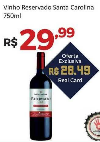 Villarreal Supermercados Vinho Reservado Santa Carolina 750ml oferta