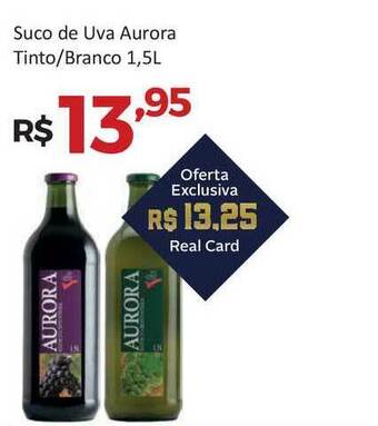 Villarreal Supermercados Suco De Uva Aurora Tinto-branco 1.5L oferta