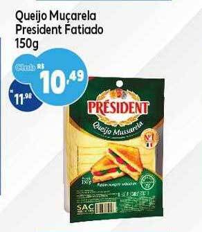 GoodBom Queijo muçarela president fatiado oferta