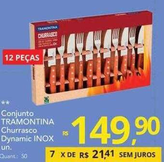 Supermercados Koch Conjunto tramontina churrasco dynamic inox oferta