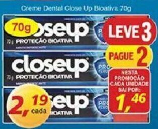Supermercados Guanabara Creme Dental Close Up Bioativa 70g oferta