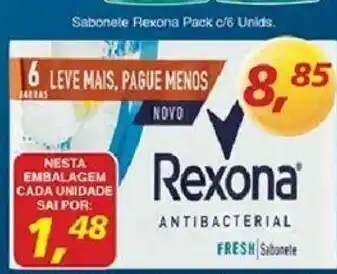 Supermercados Guanabara Sabonete Rexona Pack c/6 unids. oferta