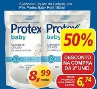 Supermercados Guanabara Sabonete Liquido da Cabeca aos Pes Protex Baby Refil 180ml oferta