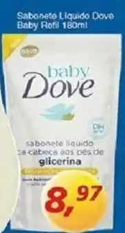 Supermercados Guanabara Sabonete Liquido Dove baby Refil 180ml oferta