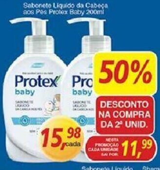 Sabonete Liquido da Cabeca aos Pes Protex Baby Refil 180ml