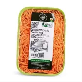 Zona Sul Cenoura cortada orgânica 130g oferta
