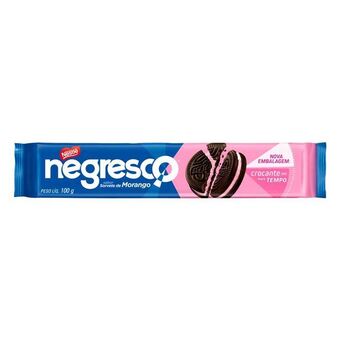 Mambo Biscoito chocolate recheado sorvete de morango negresco 100g oferta