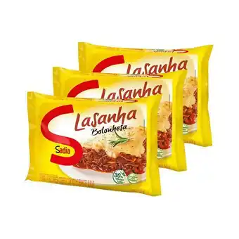Carrefour Pack lasanha à bolonhesa com molho vermelho sadia 600g - 3 unidades oferta