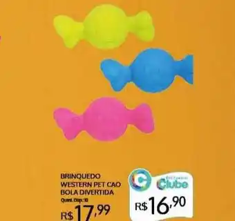 Brinquedo western pet cao bola divertida