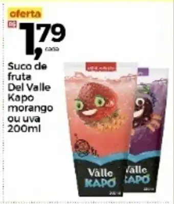 Suco de Fruta Del Valle Kapo morango ou Uva 200ml