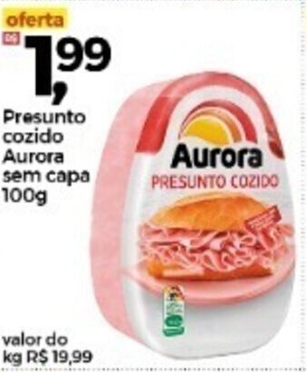 Frangolândia Presunto Cozido Aurora sem capa 100g oferta