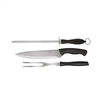 Lojas Lebes Conjunto assador mor 3338 3 peças preto oferta