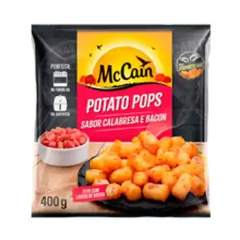 Supermercados Pague Menos Batata mccain potato pops calabresa & bacon 400g oferta
