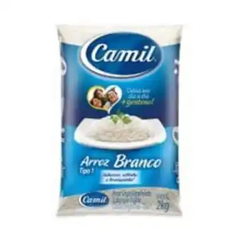 Supermercados Pague Menos Arroz camil 2kg oferta