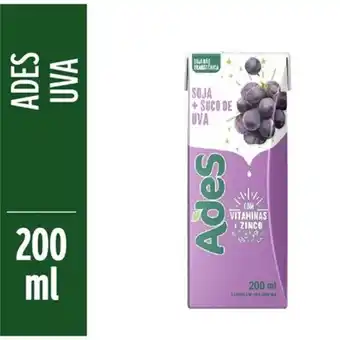 Tome Leve Bebida a base de soja ades sabor uva 200ml oferta