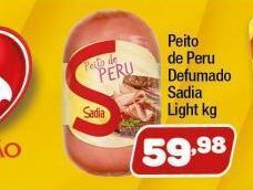 Costazul Supermercados Peito de peru defumado sadia light kg oferta