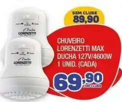 Chuveiro lorenzetti max ducha 127v/4600w