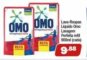 Lava-roupas omo lavagem perfeita refil 900ml