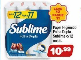 Costazul Supermercados Papel higiênico sublime folha dupla c/12 unids oferta