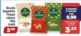 Costazul Supermercados Biscoito salgadinho piraquê sabores 100g (cada) oferta