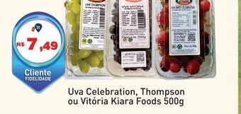 Uva celebration, thompson ou vitória kiara foods 500g