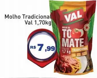 Tonin Superatacado Molho tradicional val 1,70kg oferta