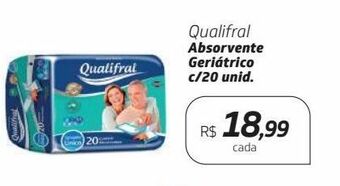 Drogal Qualifral absorvente geriátrico c/20 unid. oferta