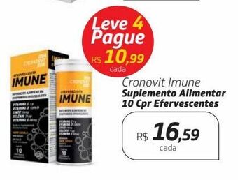 Drogal Cronovit imune suplemento alimentar 10 cpr efervescentes oferta
