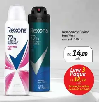 Desodorante rexona fem/men 150ml
