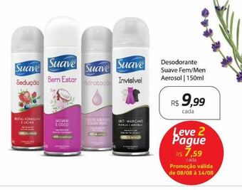 Drogal Desodorante suave fem/men aerossol 150ml oferta