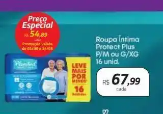 Drogal Roupa intima protect plus p/m ou g/xg 16 unid oferta